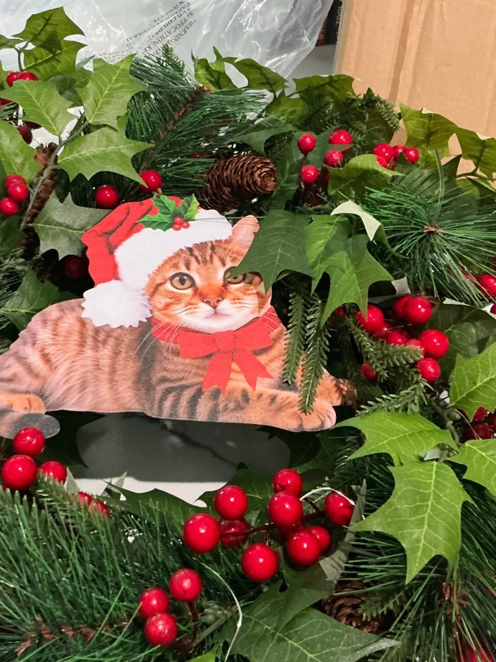 Beautiful lighted Christmas Wreath